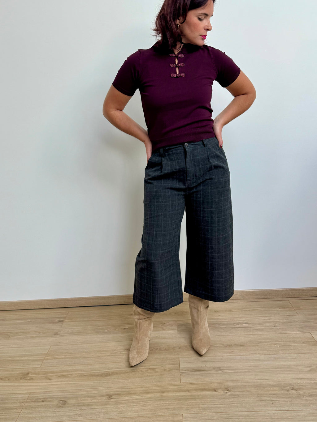 Pantalon 7/8 à carreaux -  CHARLES
