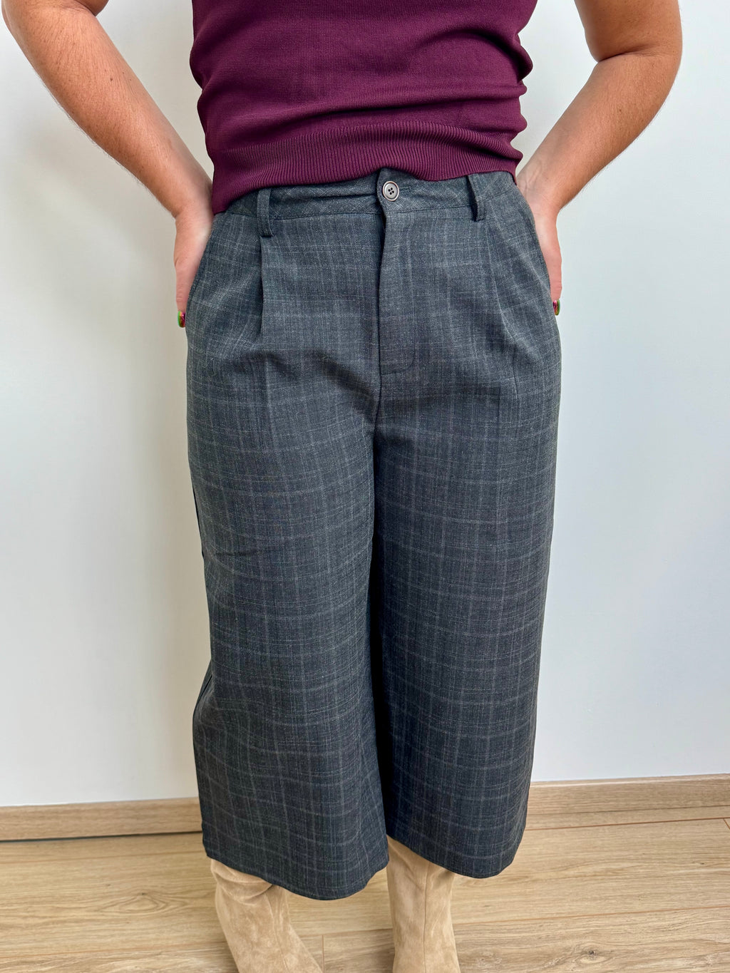 Pantalon 7/8 à carreaux -  CHARLES