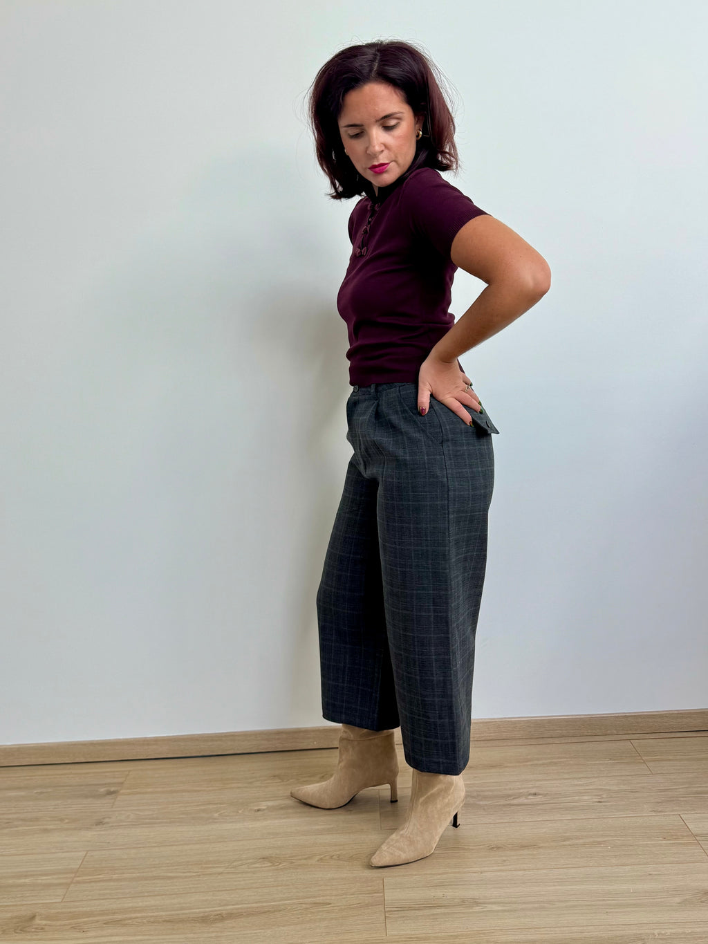 Pantalon 7/8 à carreaux -  CHARLES