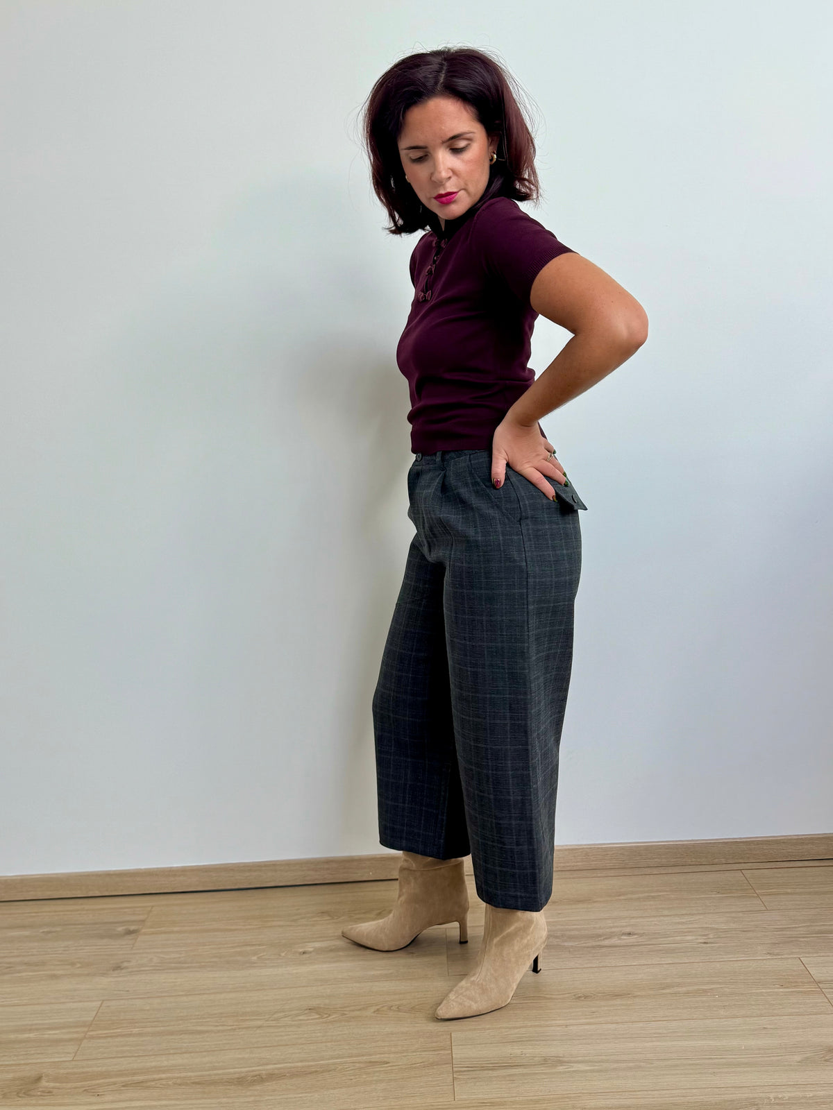 Pantalon 7/8 à carreaux -  CHARLES